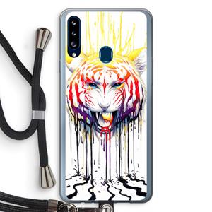 CaseCompany Fading: Samsung Galaxy A20s Transparant Hoesje met koord
