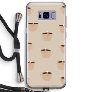 CaseCompany Morning coffee: Samsung Galaxy S8 Plus Transparant Hoesje met koord