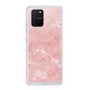 CaseCompany Roze marmer: Samsung Galaxy S10 Lite Transparant Hoesje