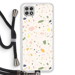 CaseCompany Terrazzo N°21: Samsung Galaxy A22 4G Transparant Hoesje met koord