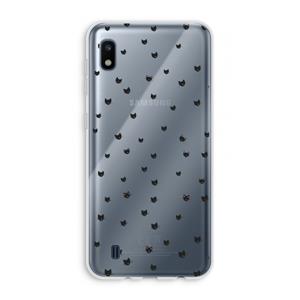 CaseCompany Kleine kattenkopjes: Samsung Galaxy A10 Transparant Hoesje