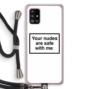 CaseCompany Safe with me: Samsung Galaxy A51 5G Transparant Hoesje met koord