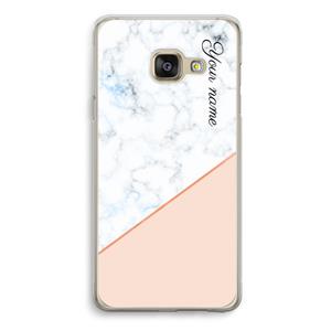 CaseCompany Marmer in stijl: Samsung Galaxy A3 (2016) Transparant Hoesje