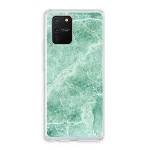 CaseCompany Groen marmer: Samsung Galaxy S10 Lite Transparant Hoesje