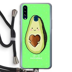 CaseCompany Avocuddle: Samsung Galaxy A20s Transparant Hoesje met koord