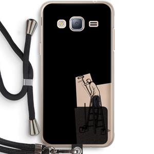 CaseCompany Musketon Painter: Samsung Galaxy J3 (2016) Transparant Hoesje met koord