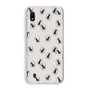 CaseCompany Miauw: Samsung Galaxy A10 Transparant Hoesje