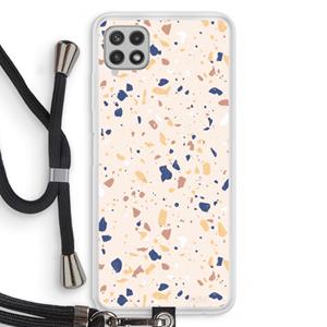 CaseCompany Terrazzo N°23: Samsung Galaxy A22 4G Transparant Hoesje met koord