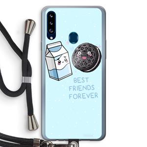 CaseCompany Best Friend Forever: Samsung Galaxy A20s Transparant Hoesje met koord