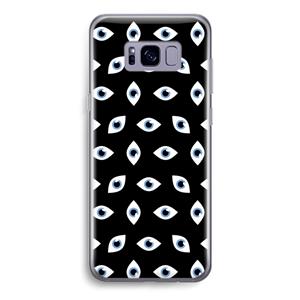 CaseCompany Eyes pattern: Samsung Galaxy S8 Transparant Hoesje