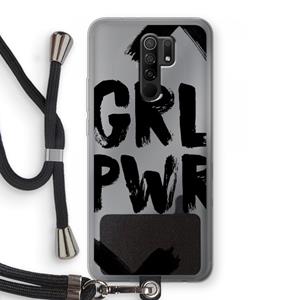 CaseCompany Girl Power #2: Xiaomi Redmi 9 Transparant Hoesje met koord
