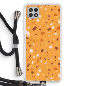 CaseCompany Terrazzo N°24: Samsung Galaxy A22 4G Transparant Hoesje met koord