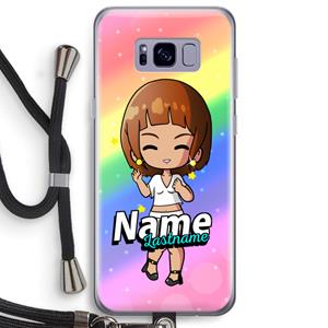 CaseCompany Chibi Maker vrouw: Samsung Galaxy S8 Plus Transparant Hoesje met koord