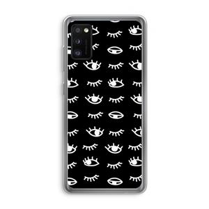 CaseCompany Eye pattern #3: Samsung Galaxy A41 Transparant Hoesje
