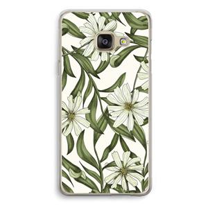 CaseCompany Wit bloemenpatroon: Samsung Galaxy A3 (2016) Transparant Hoesje