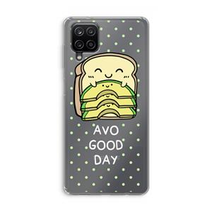 CaseCompany Avo Good Day: Samsung Galaxy A12 Transparant Hoesje