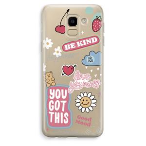 CaseCompany Positivity: Samsung Galaxy J6 (2018) Transparant Hoesje