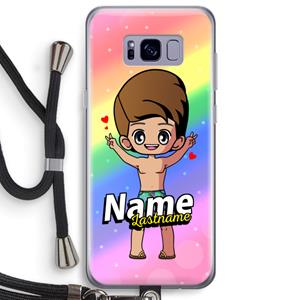 CaseCompany Chibi Maker man: Samsung Galaxy S8 Plus Transparant Hoesje met koord