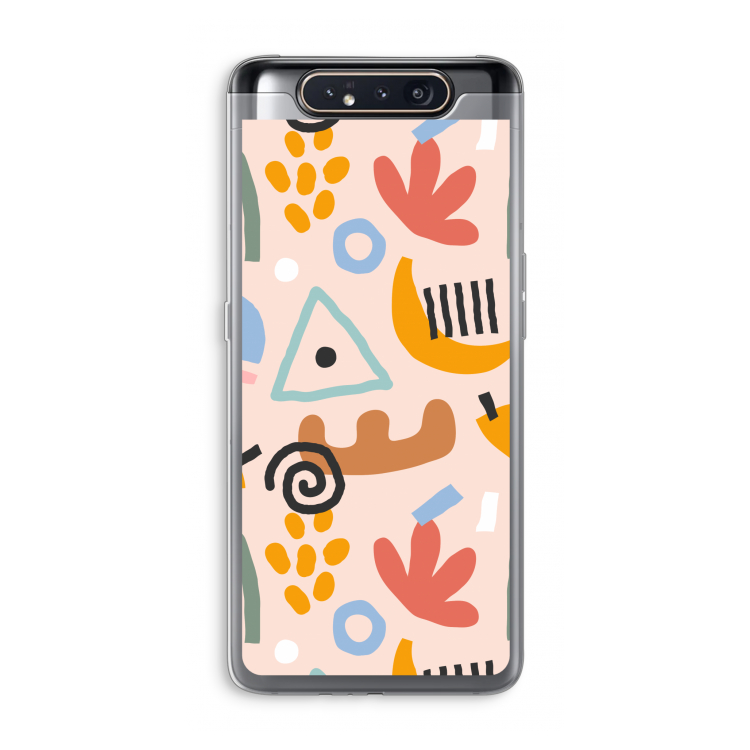 CaseCompany Abstract: Samsung Galaxy A80 Transparant Hoesje