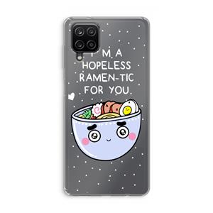 CaseCompany I'm A Hopeless Ramen-Tic For You: Samsung Galaxy A12 Transparant Hoesje