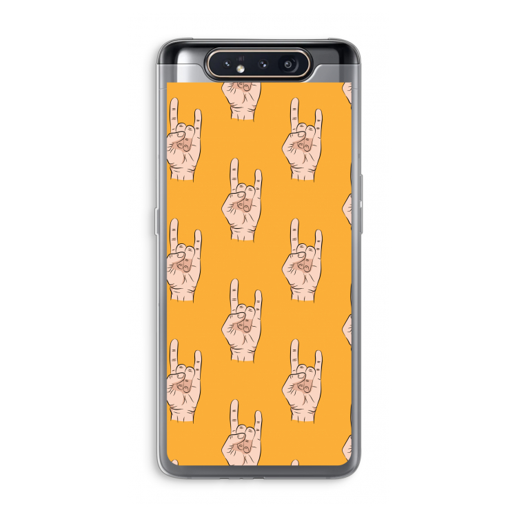 CaseCompany Rock: Samsung Galaxy A80 Transparant Hoesje