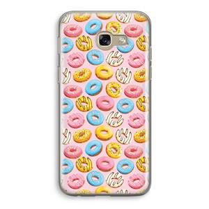 CaseCompany Pink donuts: Samsung Galaxy A5 (2017) Transparant Hoesje