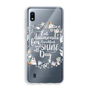 CaseCompany Diamonds: Samsung Galaxy A10 Transparant Hoesje