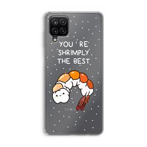 CaseCompany You're Shrimply The Best: Samsung Galaxy A12 Transparant Hoesje