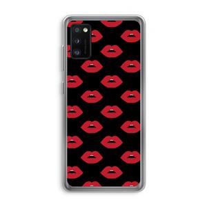 CaseCompany Lips: Samsung Galaxy A41 Transparant Hoesje