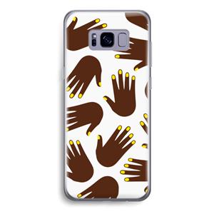 CaseCompany Hands dark: Samsung Galaxy S8 Transparant Hoesje