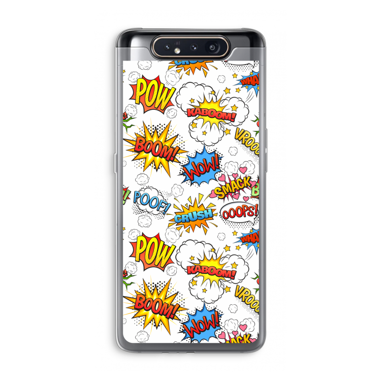 CaseCompany Pow Smack: Samsung Galaxy A80 Transparant Hoesje