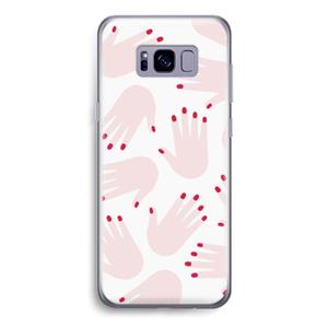 CaseCompany Hands pink: Samsung Galaxy S8 Transparant Hoesje