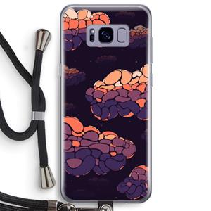 CaseCompany Patroon Wolken: Samsung Galaxy S8 Plus Transparant Hoesje met koord