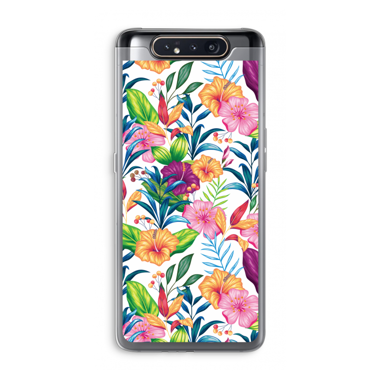 CaseCompany Tropisch 2: Samsung Galaxy A80 Transparant Hoesje
