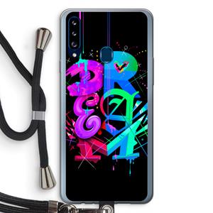 CaseCompany Dream: Samsung Galaxy A20s Transparant Hoesje met koord