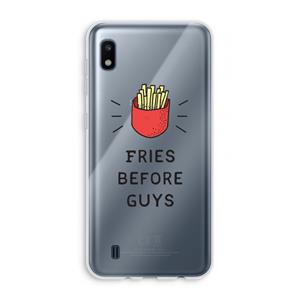 CaseCompany Fries before guys: Samsung Galaxy A10 Transparant Hoesje