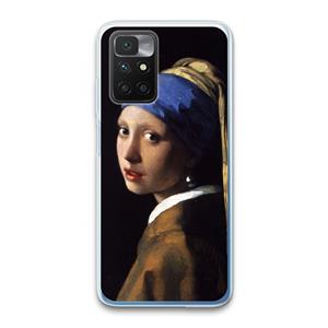 CaseCompany The Pearl Earring: Xiaomi Redmi 10 Transparant Hoesje