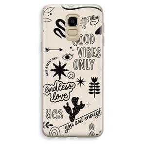 CaseCompany Good vibes: Samsung Galaxy J6 (2018) Transparant Hoesje