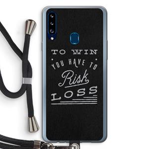 CaseCompany Risk loss: Samsung Galaxy A20s Transparant Hoesje met koord