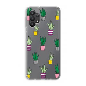 CaseCompany Sanseveria: Samsung Galaxy A32 5G Transparant Hoesje