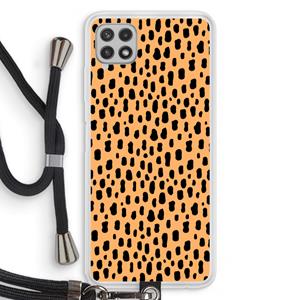 CaseCompany Panter: Samsung Galaxy A22 4G Transparant Hoesje met koord