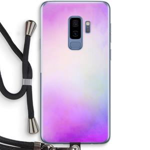 CaseCompany Clouds pastel: Samsung Galaxy S9 Plus Transparant Hoesje met koord