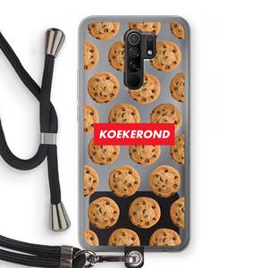 CaseCompany Koekerond: Xiaomi Redmi 9 Transparant Hoesje met koord