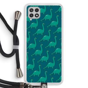 CaseCompany Diplodocus: Samsung Galaxy A22 4G Transparant Hoesje met koord