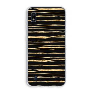 CaseCompany Gouden strepen: Samsung Galaxy A10 Transparant Hoesje