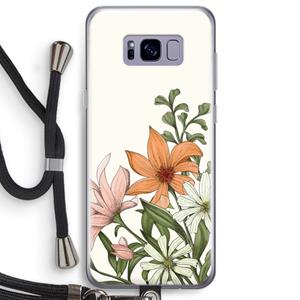 CaseCompany Floral bouquet: Samsung Galaxy S8 Plus Transparant Hoesje met koord