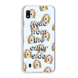 CaseCompany Hello: Samsung Galaxy A10 Transparant Hoesje
