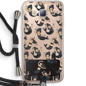 CaseCompany Zeemeermin: Samsung Galaxy J3 (2016) Transparant Hoesje met koord