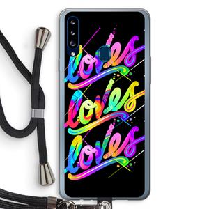 CaseCompany Loves: Samsung Galaxy A20s Transparant Hoesje met koord
