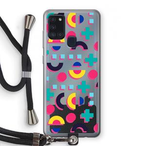 CaseCompany 8-bit N°2: Samsung Galaxy A21s Transparant Hoesje met koord